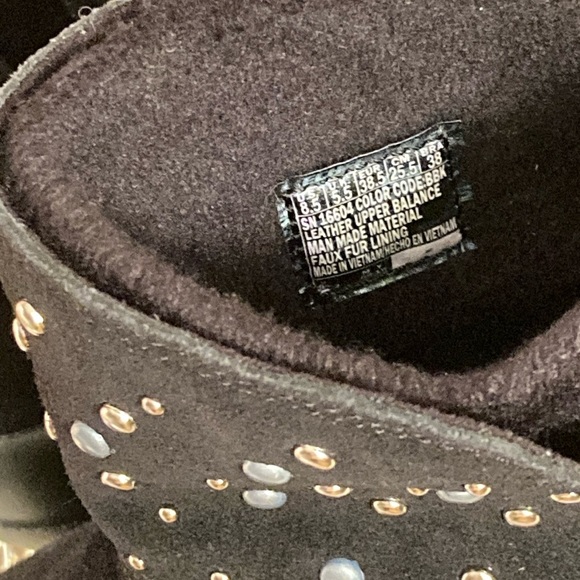 Skechers Studded Black Suede Leather Booties Women’s Size 8.5 NWOT - Picture 10 of 16